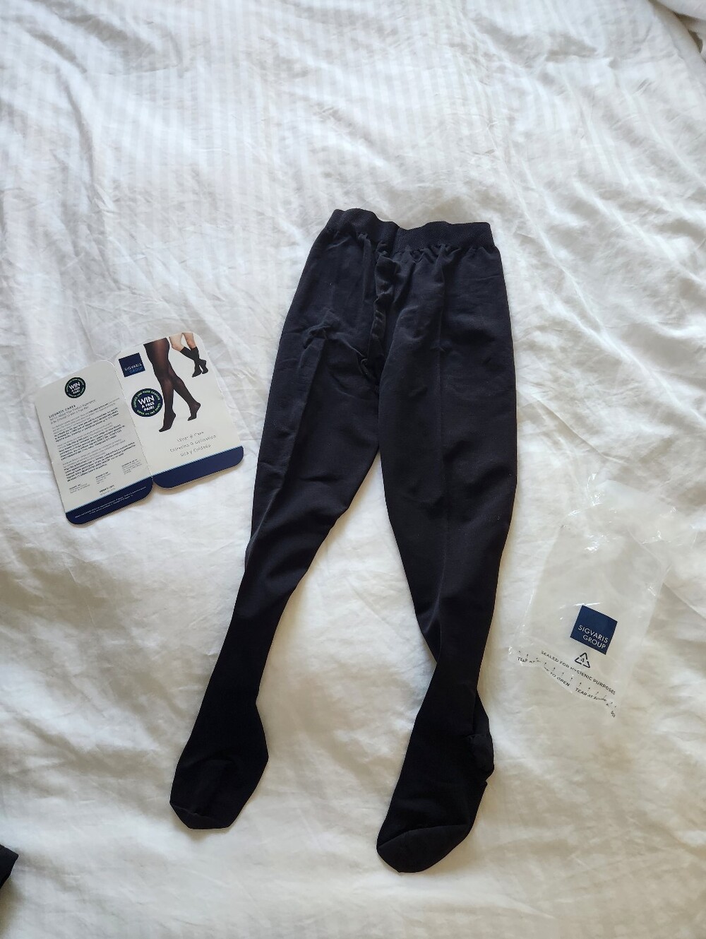 Brand New SIGVARIS Compression Nylons - Black. Size: MS. Compression: 20-30 mmHg